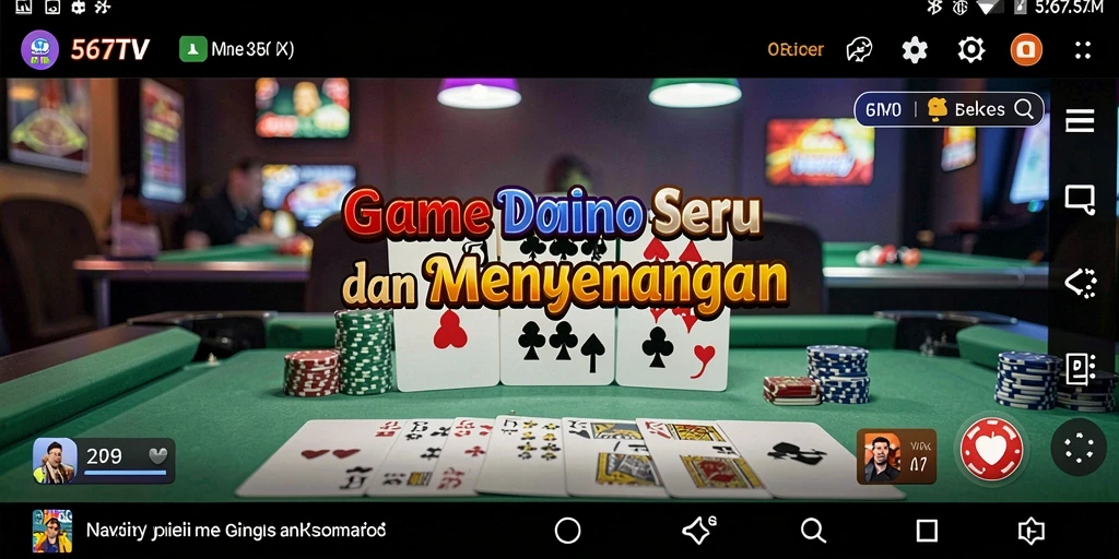 Gameplay menarik dalam 567TV yang memperlihatkan keseruan permainan Domino.