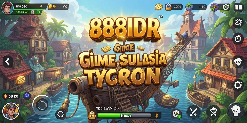 Tampilan gameplay <strong>888IDR</strong> yang realistis dalam simulasi bisnis Tycoon.