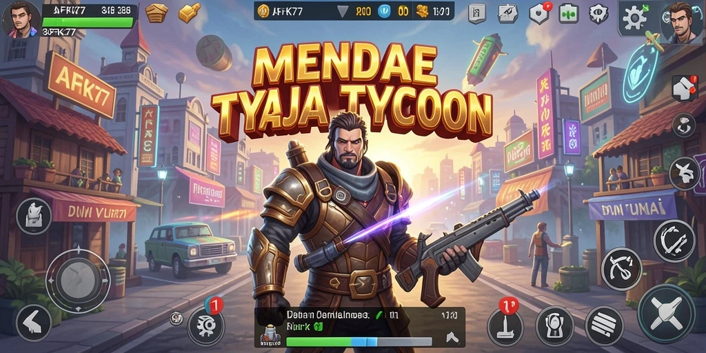 Screenshot utama menampilkan gameplay Tycoon AFK77 yang menarik.