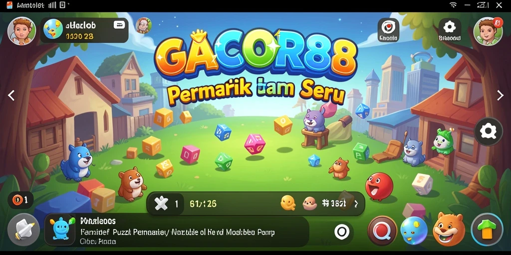 Screenshot gameplay GACOR88 menampilkan tantangan puzzle yang seru.