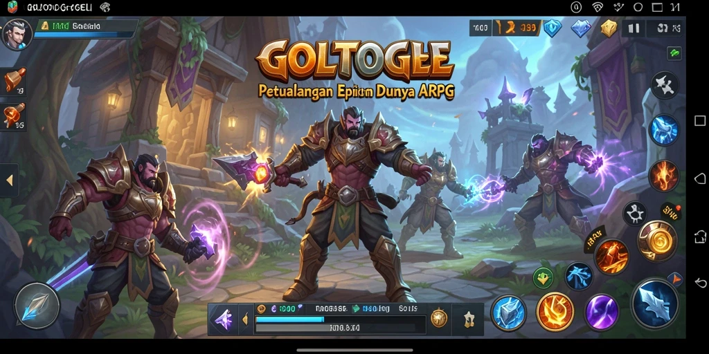 Tampilan gameplay GOLTOGEL yang menampilkan pertarungan seru dalam dunia ARPG.