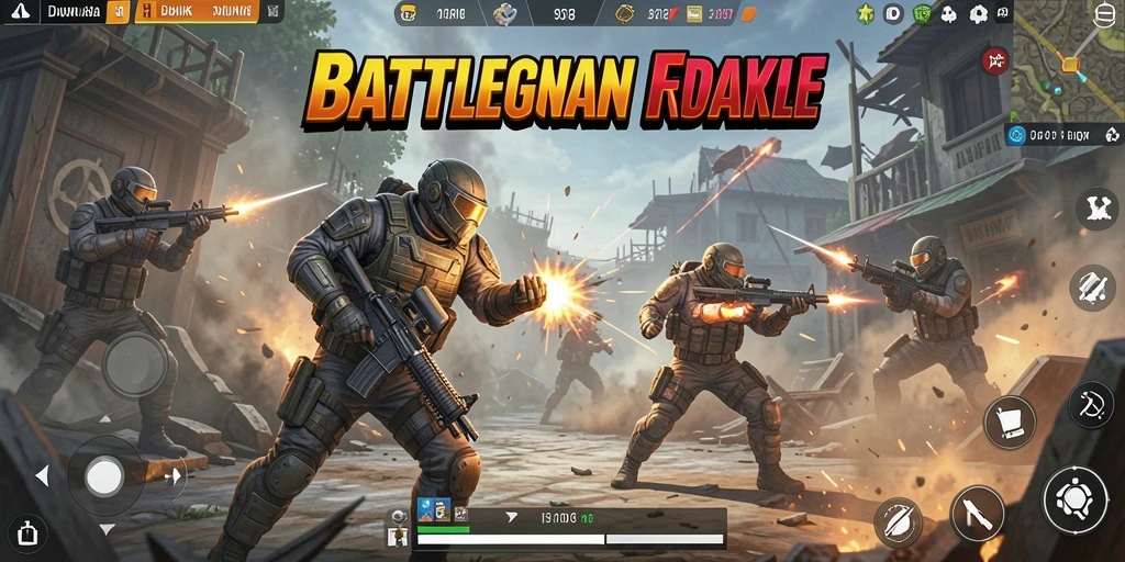 Screenshot utama HO3 menunjukkan aksi seru dalam pertempuran Battle Royale.