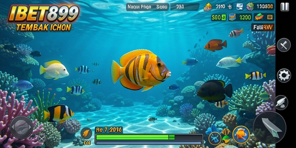 Gameplay seru dalam IBET899 yang melibatkan aksi menembak ikan.
