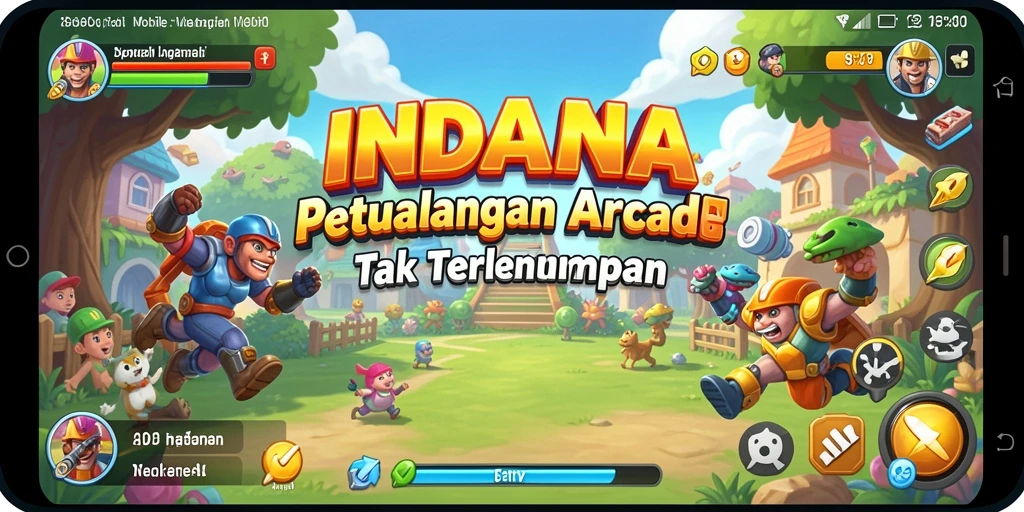 Tampilan utama gameplay INDAAA yang seru dan penuh aksi.