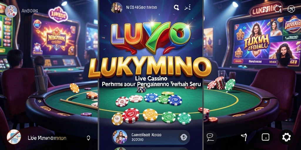 Tampilan gameplay Live Casino yang mendebarkan dan interaktif di LUKYMINO.
