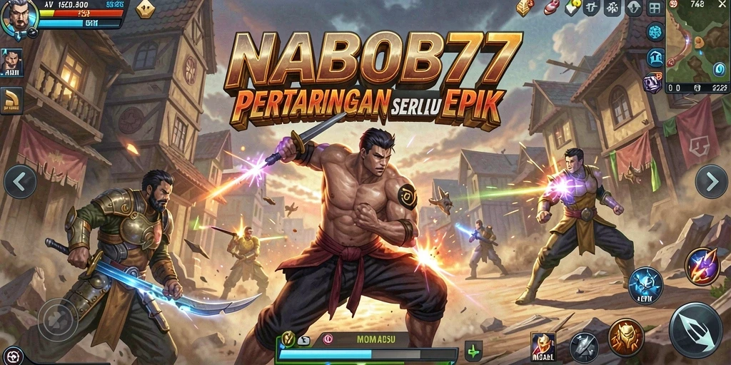 Tampilan gameplay epik dalam pertarungan seru NABOB77.
