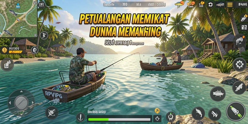 Screenshot RPVIP6 menampilkan pengalaman penuh adrenalin dalam memancing.