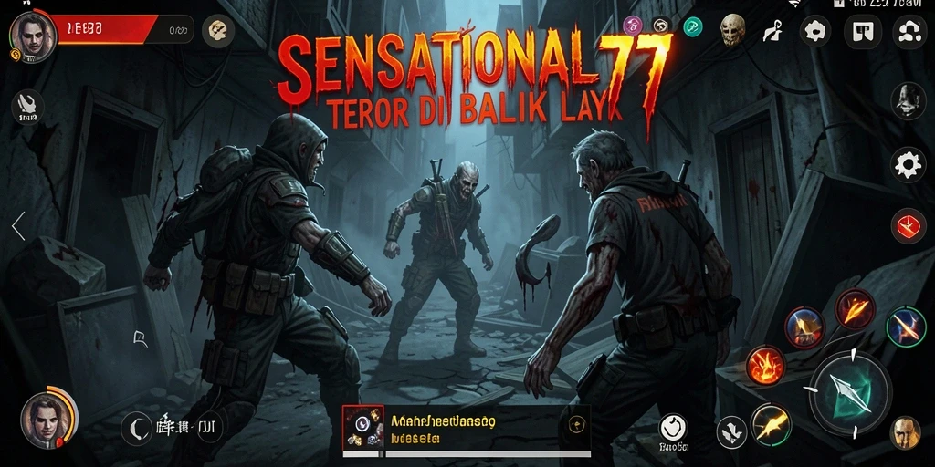 Skrinsut SENSATIONAL77 menampilkan gameplay menegangkan dengan hantu yang menakutkan.