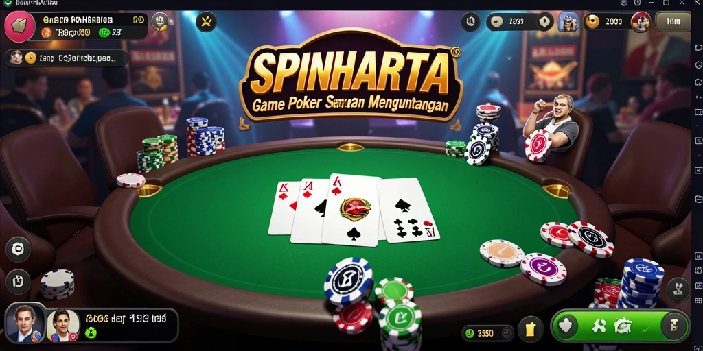 Tampilan gameplay Poker SPINHARTA yang mendebarkan dan interaktif.