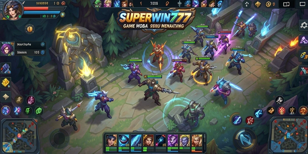 Tangkapan layar menampilkan aksi intens dalam permainan SUPERWIN777.