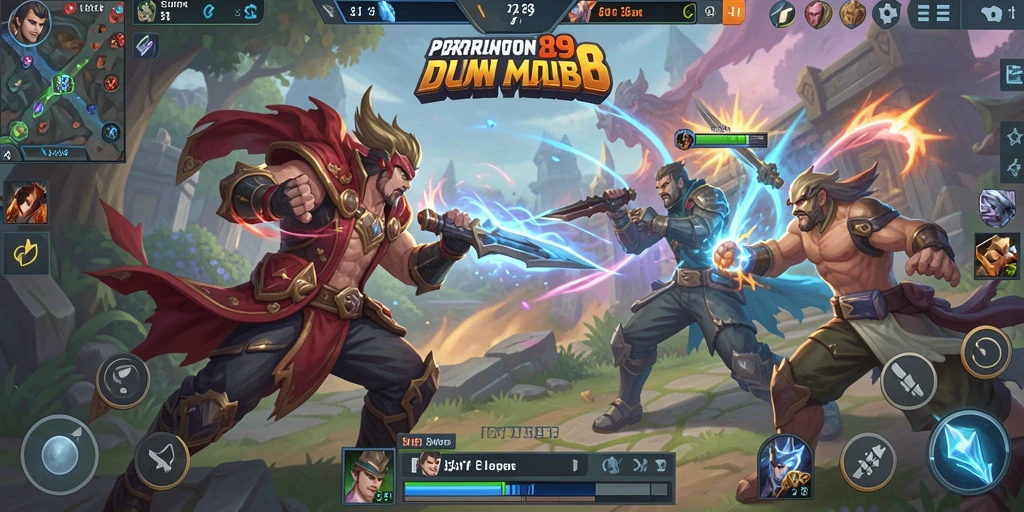 Tangkapan layar SURYA898 menunjukkan aksi pertarungan epik di arena MOBA.
