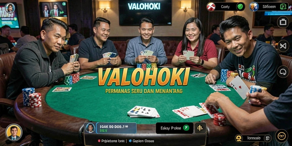 Screenshot VALOHOKI menampilkan gameplay Poker yang intens dan menarik.
